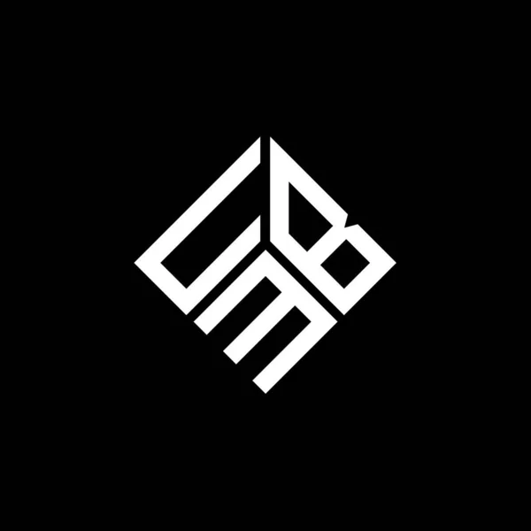 Siyah Arka Planda Umb Harfi Logo Tasarımı Umb Yaratıcı Harflerin — Stok Vektör