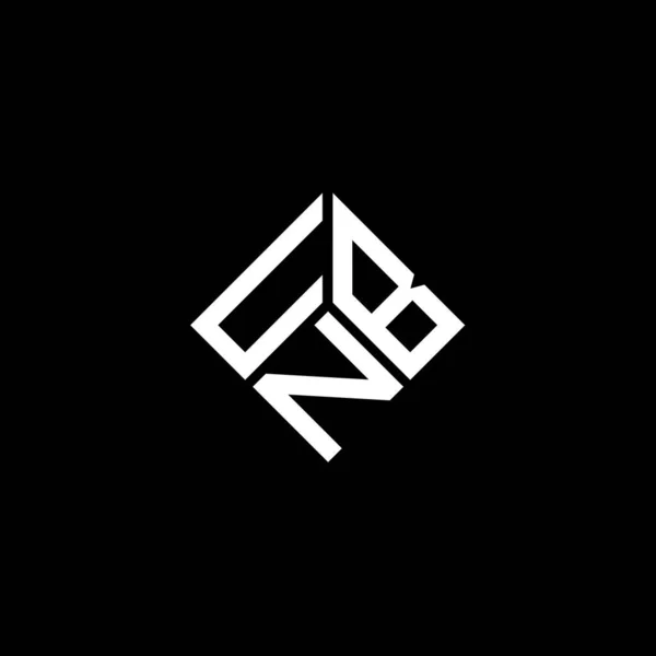 Diseño Del Logotipo Letra Unb Sobre Fondo Negro Unb Iniciales — Vector de stock