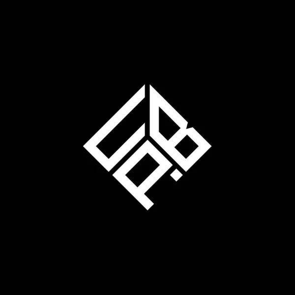 Форма Логотипу Upb Чорному Тлі Творчі Ініціали Upb Мають Поняття — стоковий вектор
