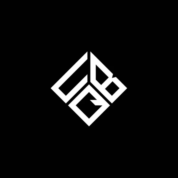 Diseño Del Logotipo Letra Uqb Sobre Fondo Negro Uqb Iniciales — Vector de stock