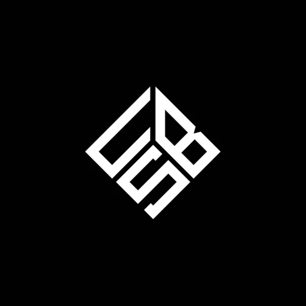 Diseño Del Logotipo Letra Usb Sobre Fondo Negro Iniciales Creativas — Vector de stock