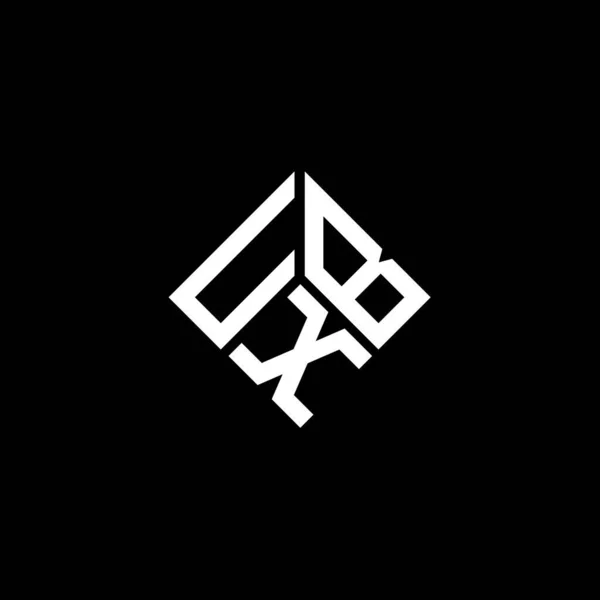 Diseño Del Logotipo Letra Uxb Sobre Fondo Negro Uxb Iniciales — Vector de stock