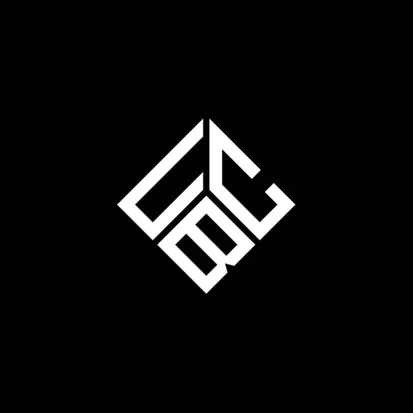 Ubc Letter Logo Design Black Background Ubc Creative Initials Letter — Stock Vector