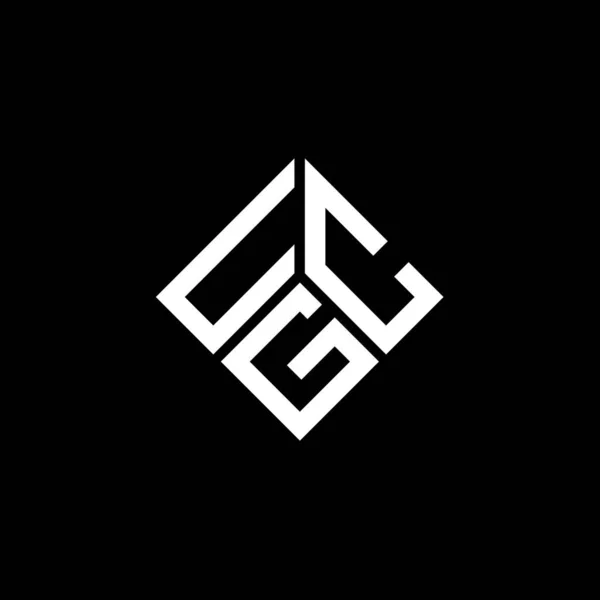 Diseño Del Logotipo Letra Ugc Sobre Fondo Negro Ugc Iniciales — Archivo Imágenes Vectoriales