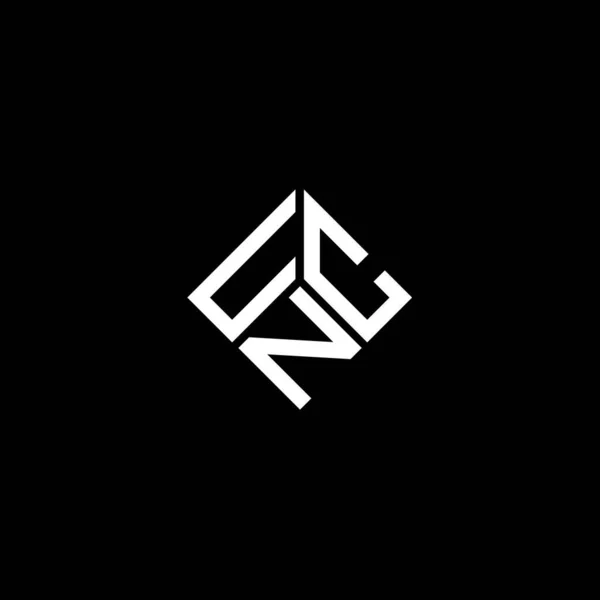 Unc Letter Logo Design Black Background Unc Creative Initials Letter — Stock Vector