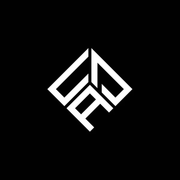 Diseño Del Logotipo Letra Uad Sobre Fondo Negro Uad Iniciales — Archivo Imágenes Vectoriales