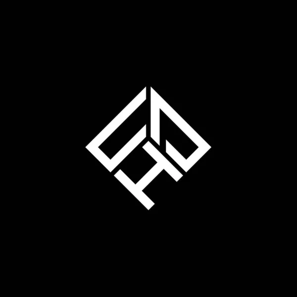 Uhd Letra Logotipo Design Fundo Preto Uhd Iniciais Criativas Conceito — Vetor de Stock