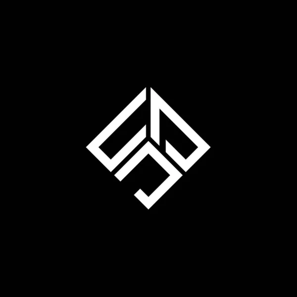 Ujd Letter Logo Design Black Background Ujd Creative Initials Letter — Stock Vector