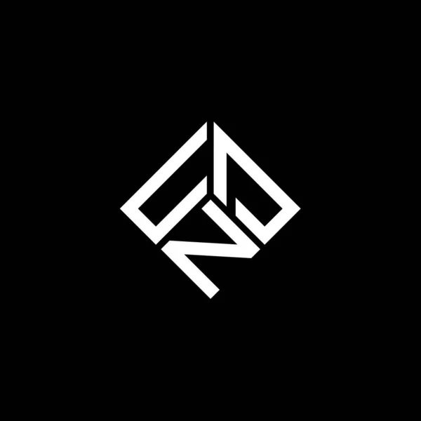 Und Lettre Logo Design Sur Fond Noir Und Initiales Créatives — Image vectorielle