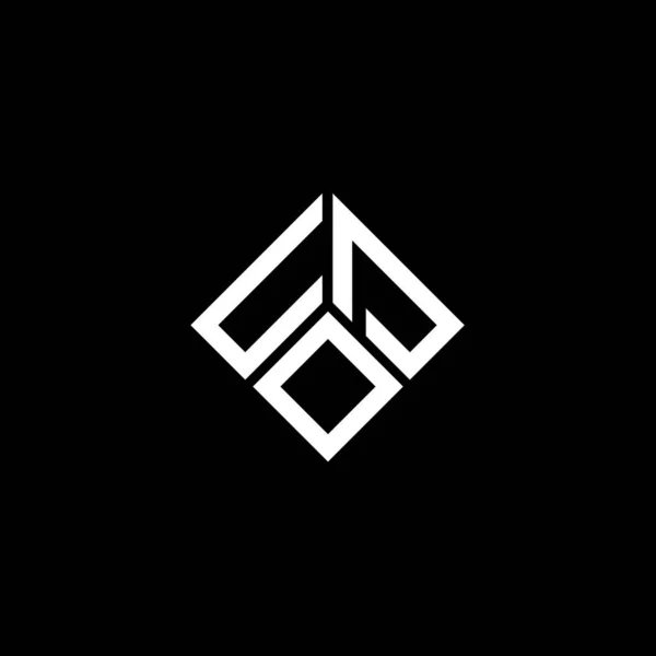 Uod Буква Логотип Дизайн Черном Фоне Uod Креативные Инициалы Буквенная — стоковый вектор