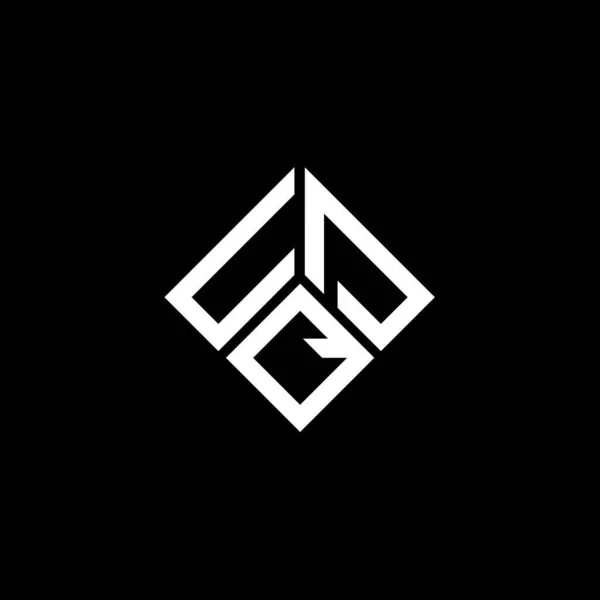 Diseño Del Logotipo Letra Uqd Sobre Fondo Negro Uqd Iniciales — Archivo Imágenes Vectoriales