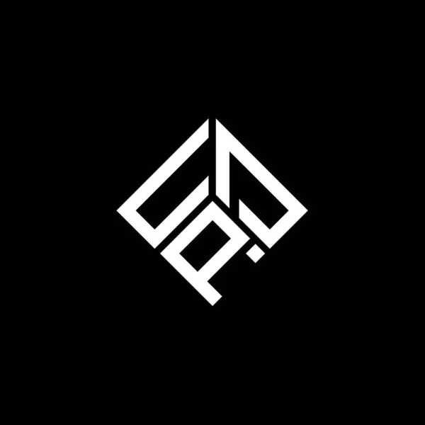 Diseño Del Logotipo Letra Upd Sobre Fondo Negro Upd Iniciales — Archivo Imágenes Vectoriales