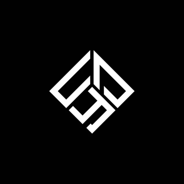 Σχεδιασμός Λογότυπου Γραμμάτων Uyd Μαύρο Φόντο Uyd Δημιουργικό Πρωτότυπο Γράμμα — Διανυσματικό Αρχείο