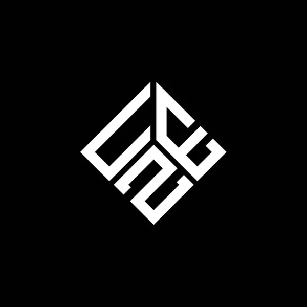 Uze Letter Logo Design Auf Schwarzem Hintergrund Uze Kreative Initialen — Stockvektor