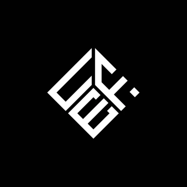 Σχεδιασμός Λογότυπου Γραμμάτων Uef Μαύρο Φόντο Σχέδιο Λογοτύπου Δημιουργικά Αρχικά — Διανυσματικό Αρχείο