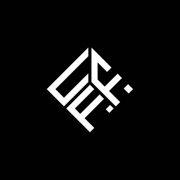 Uff Letter Logo Design Black Background Uff Creative Initials Letter — Stock Vector