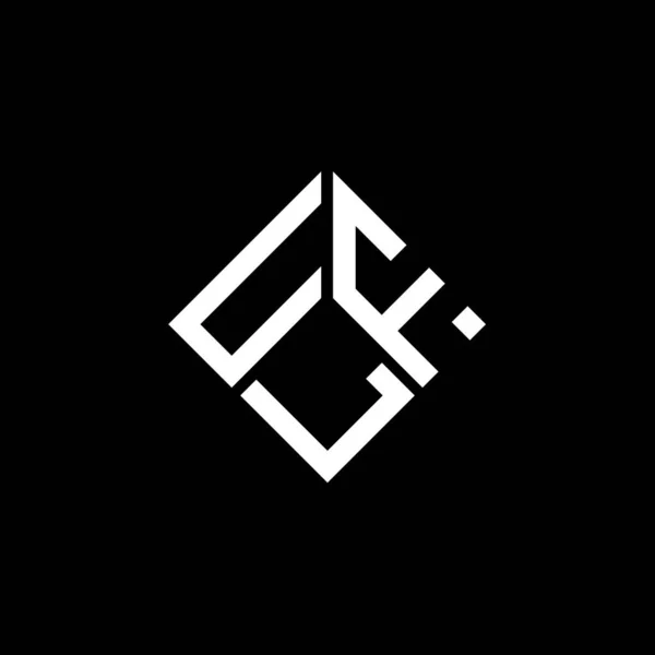 Diseño Del Logotipo Letra Ulf Sobre Fondo Negro Ulf Iniciales — Archivo Imágenes Vectoriales