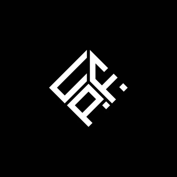 Upf Letter Logo Design Black Background Upf Creative Initials Letter — Stock Vector