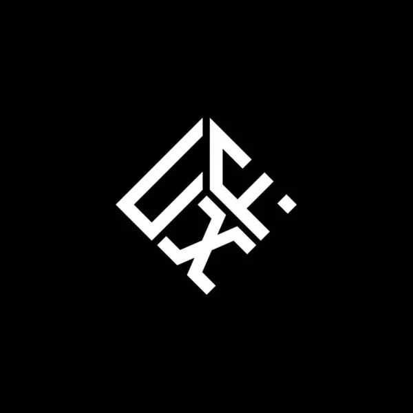 Siyah Arkaplanda Uxf Harf Logosu Tasarımı Uxf Yaratıcı Harflerin Baş — Stok Vektör