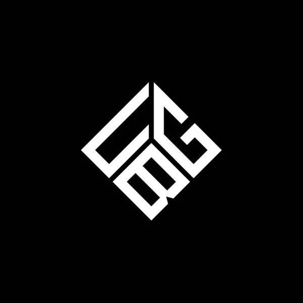 Ubg Design Logotipo Carta Fundo Preto Ubg Iniciais Criativas Conceito —  Vetores de Stock
