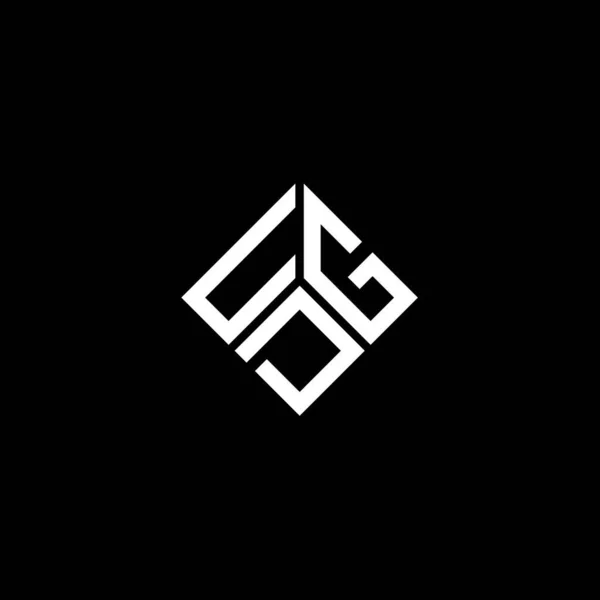 Diseño Del Logotipo Letra Udg Sobre Fondo Negro Udg Iniciales — Archivo Imágenes Vectoriales