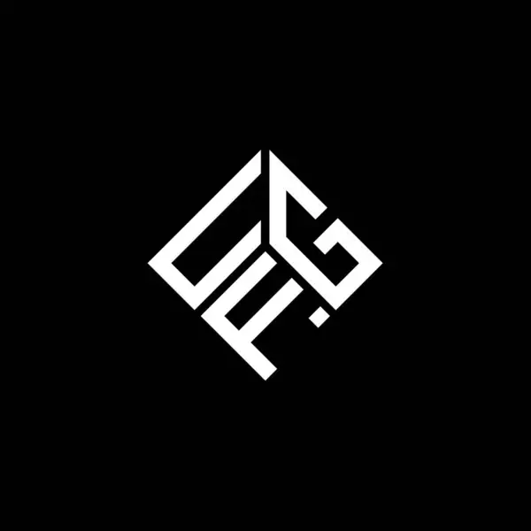 Ufg Lettre Logo Design Sur Fond Noir Ufg Initiales Créatives — Image vectorielle