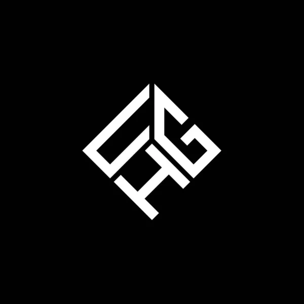 Diseño Del Logotipo Letra Uhg Sobre Fondo Negro Uhg Iniciales — Archivo Imágenes Vectoriales