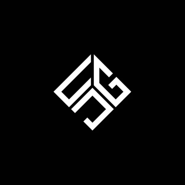 Ujg Letter Logo Design Black Background Ujg Creative Initials Letter — Stock Vector