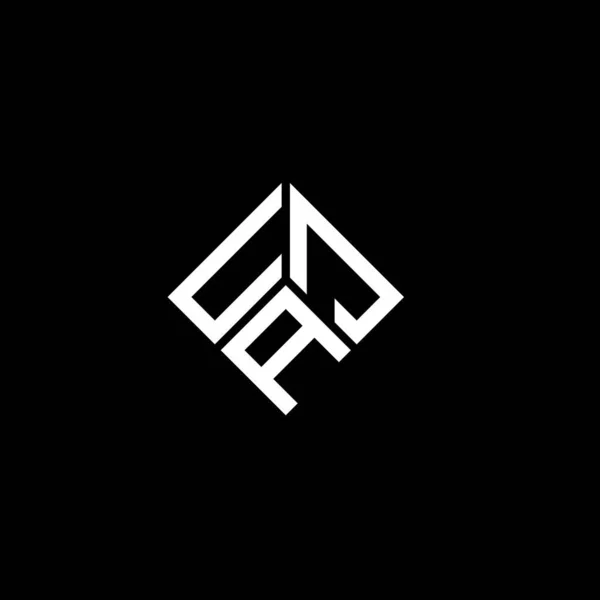 Uaj Letter Logo Design Black Background Uaj Creative Initials Letter — Stock Vector