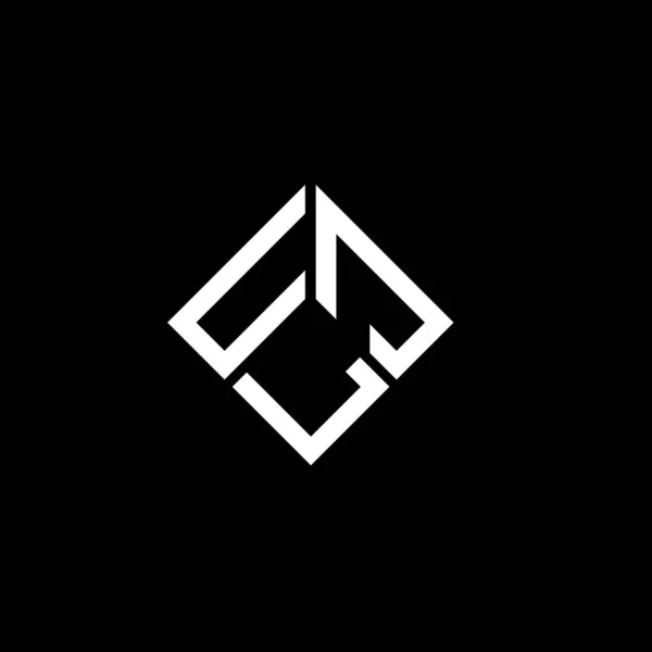 Diseño Del Logotipo Letra Ulj Sobre Fondo Negro Ulj Iniciales — Archivo Imágenes Vectoriales