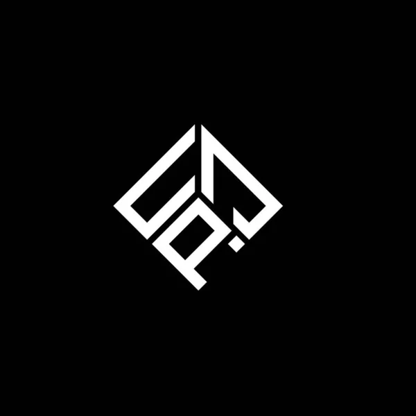 Upj Lettre Logo Design Sur Fond Noir Upj Initiales Créatives — Image vectorielle