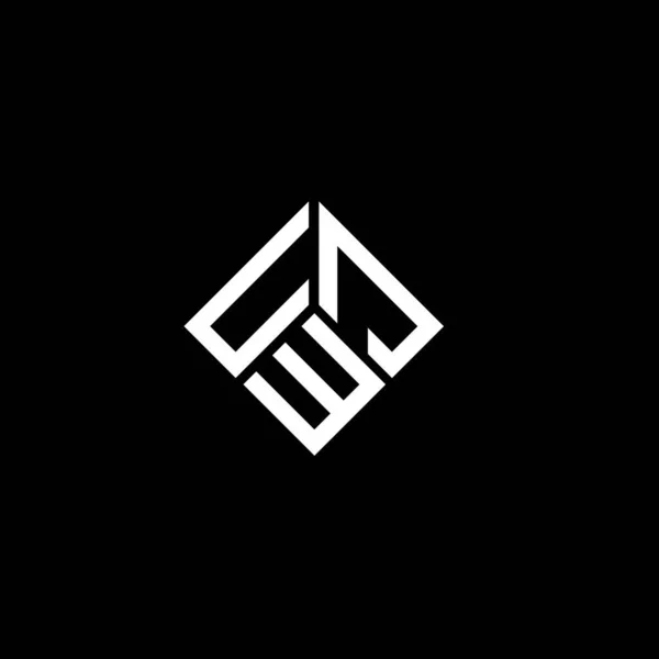 Σχεδιασμός Λογότυπου Γραμμάτων Uwj Μαύρο Φόντο Δημιουργικά Αρχικά Του Uwj — Διανυσματικό Αρχείο