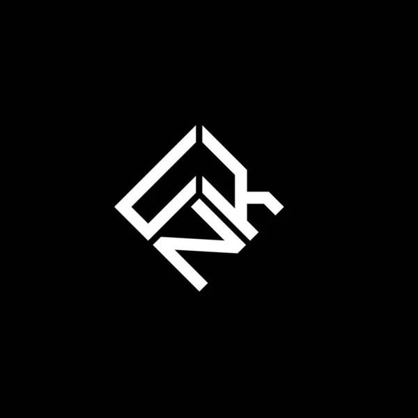 Unk Brev Logotyp Design Svart Bakgrund Unk Kreativa Initialer Brev — Stock vektor