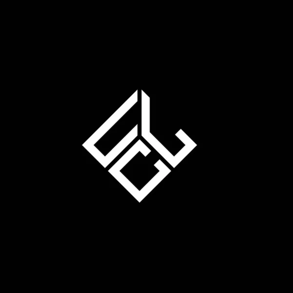 Diseño Del Logotipo Letra Ucl Sobre Fondo Negro Ucl Iniciales — Vector de stock