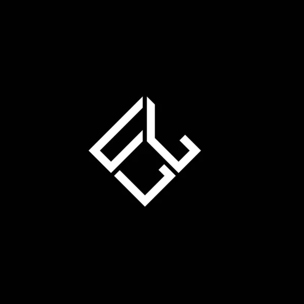 Ull Logo Ontwerp Zwarte Achtergrond Ull Creatieve Initialen Letter Logo — Stockvector