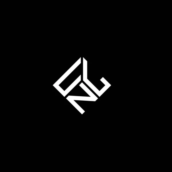 Unlレターのロゴデザインは黒を背景にしている Unlクリエイティブイニシャルレターロゴコンセプト Unlレターデザイン — ストックベクタ