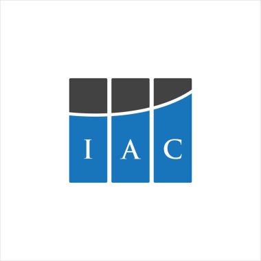 Beyaz arka planda IAC harf logosu tasarımı. IAC yaratıcı harflerin baş harfleri logo kavramı. IAC harf tasarımı.