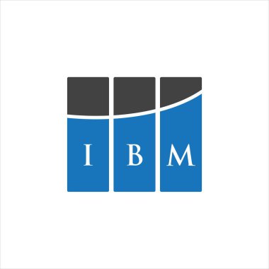 Beyazların arka planında IBM harf logosu tasarımı. IBM yaratıcı harflerin baş harfleri logo kavramı. IBM harf tasarımı.