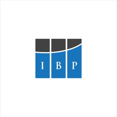 Beyazların arka planında IBP harfi logo tasarımı. IBP yaratıcı harflerin baş harfleri logo kavramı. IBP harf tasarımı.