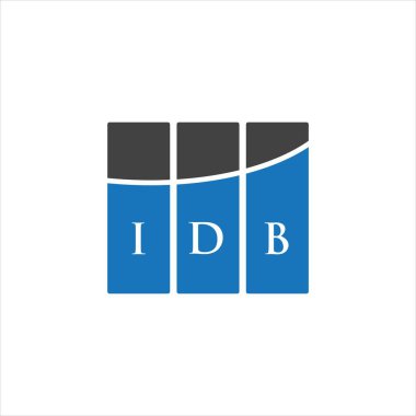Beyaz arka planda IDB harfi logo tasarımı. IDB yaratıcı harf logosu konsepti. IDB harf tasarımı.
