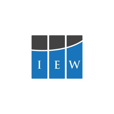 Beyaz arka planda IEW harf logosu tasarımı. IEW yaratıcı harflerin baş harfleri logo kavramı. IEW harf tasarımı.