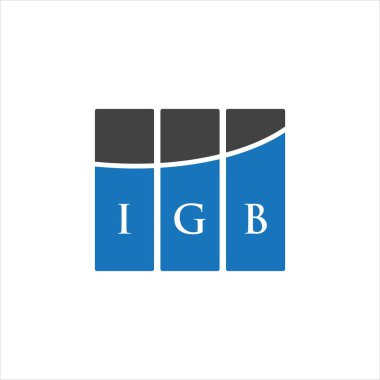Beyaz arka planda IGB harf logosu tasarımı. IGB yaratıcı harflerin baş harfleri logo kavramı. IGB harf tasarımı.