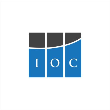 Beyazların arka planında IOC harf logosu tasarımı. IOC yaratıcı harflerin baş harfleri logo kavramı. IOC harf tasarımı.