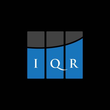 Beyazların arka planında IQR harfi logo tasarımı. IQR yaratıcı harflerin baş harfleri logo kavramı. IQR harf tasarımı.