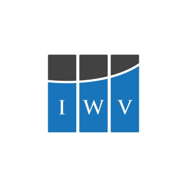 Beyaz arka planda IWV harf logosu tasarımı. IWV yaratıcı harflerin baş harfleri logo kavramı. IWV harf tasarımı.