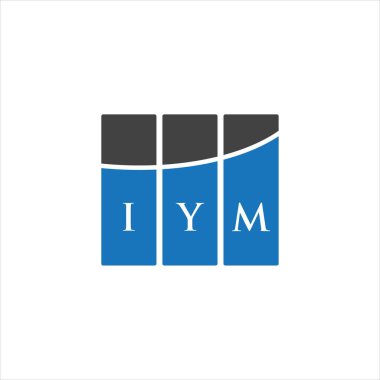 Beyaz arka planda IYM harf logosu tasarımı. IYM yaratıcı harflerin baş harfleri logo kavramı. IYM harf tasarımı.