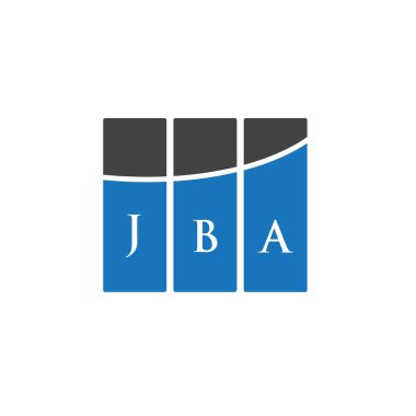 Beyaz arka planda JBA harfli logo tasarımı. JBA yaratıcı harfler logosu konsepti. JBA harf tasarımı.