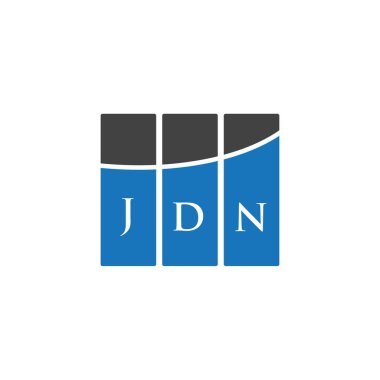 Beyaz arka planda JDN harf logosu tasarımı. JDN yaratıcı harflerin baş harfleri logo kavramı. JDN harf tasarımı.
