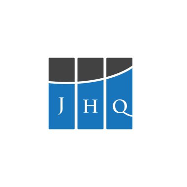 Beyazların arka planında JHQ harf logosu tasarımı. JHQ yaratıcı harflerin baş harfleri logo kavramı. JHQ harf tasarımı.