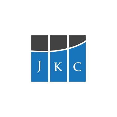 Beyaz arka planda JKC harf logosu tasarımı. JKC yaratıcı harflerin baş harfleri logo kavramı. JKC harf tasarımı.